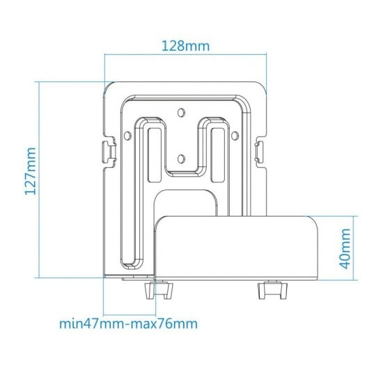 TooQ TQMPM4776 Universelle Wandhalterung für Router/Multimediaplayer/Konsolen