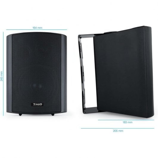 TooQ TQOWS-01B Enceintes Murales Amplifiées 2x30W Noir