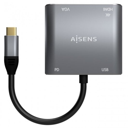 Aisens A109-0626 Adattatore da USB-C a HDMI/VGA/USB-C/USB 3.0 15 cm Grigio