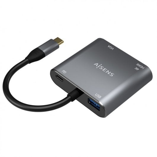 Aisens A109-0626 Adattatore da USB-C a HDMI/VGA/USB-C/USB 3.0 15 cm Grigio