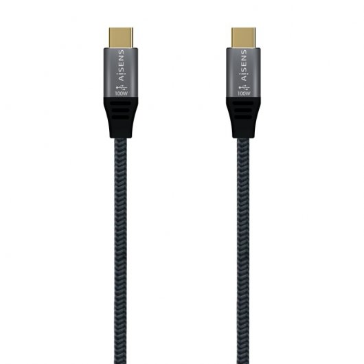 Cabo macho/macho Aisens USB-C 1m cinza