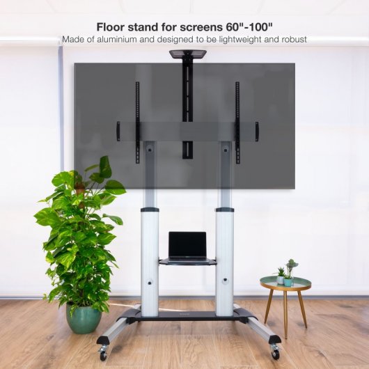 TooQ Partenón FS20300M-B Soporte de Suelo para TV 60"-100" VESA 1000x600 Máx 100Kg