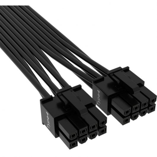 Corsair Cable de Alimentación de PSU de Tipo 4 PCIe 5.0 hasta 600W Negro