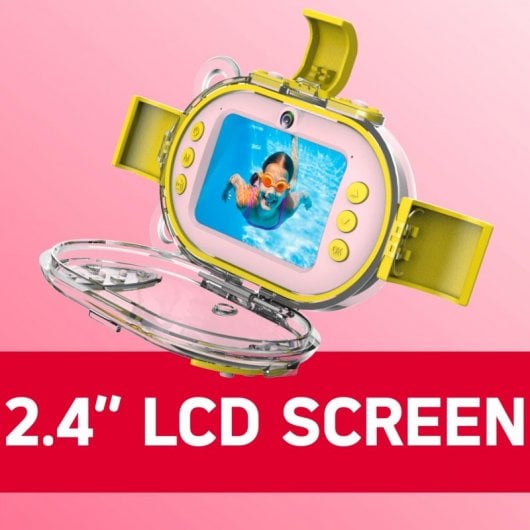 AgfaPhoto Realikids Cam Caméra de sport étanche pour enfants 16MP Rose