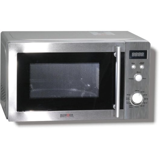 Microondas Rommer M 823 S 20L 700W Panel Digital Inox 8 Niveles