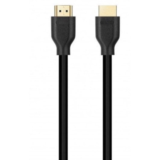 HDMI 2.1 Kabel DCU Tecnologic 2m Schwarz 48Gbps 8K Vergoldet