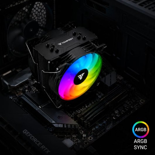 Ventola CPU Tempest Cooler 4Pipes 2x120mm RGB Nera