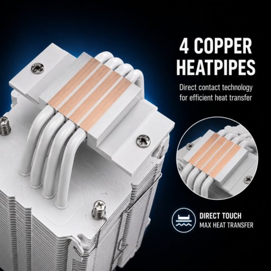 Ventola CPU Tempest Cooler 4Pipes 2x120mm RGB Bianca