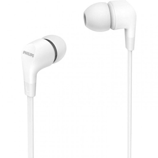Auriculares Philips TAE1105WT filaires intra-auriculaires blancs avec télécommande