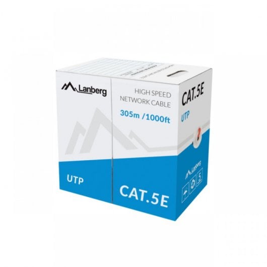 Lanberg Bobina Cabo de Rede Cat.5e UTP Sólido CCA 305m Vermelho