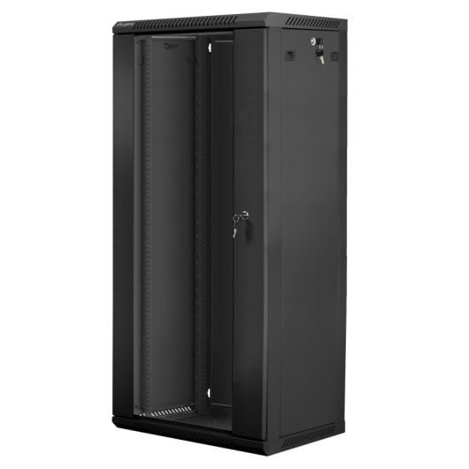 Armadio Rack Lanberg WF01-6427-10B 27U Nero 60kg Montaggio a Parete