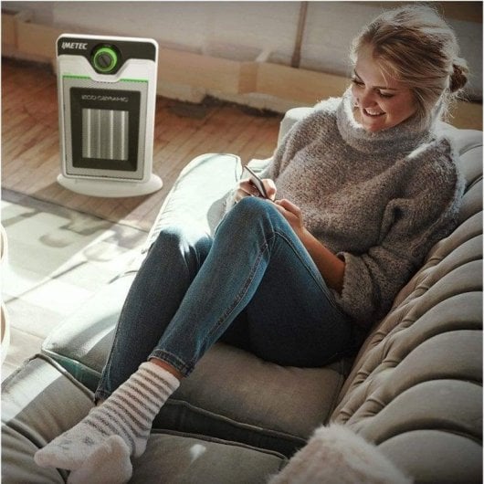 Imetec Eco Ceramic Elektrischer Keramikheizer 2000W Schwarz/Weiss