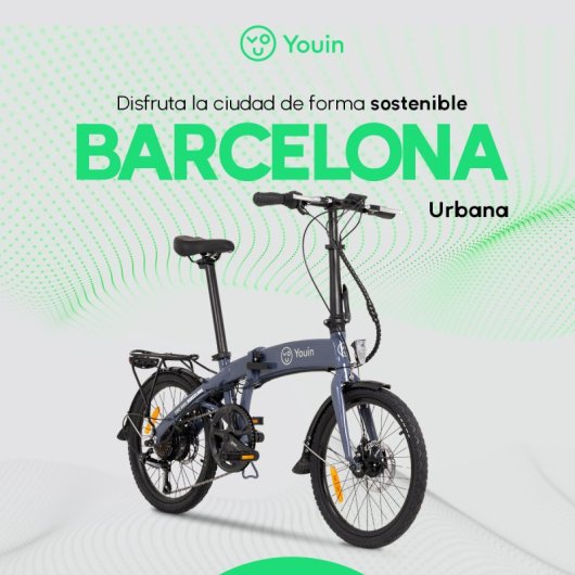 Youin You-Ride Barcelona Bicicleta Eléctrica Plegable 20"