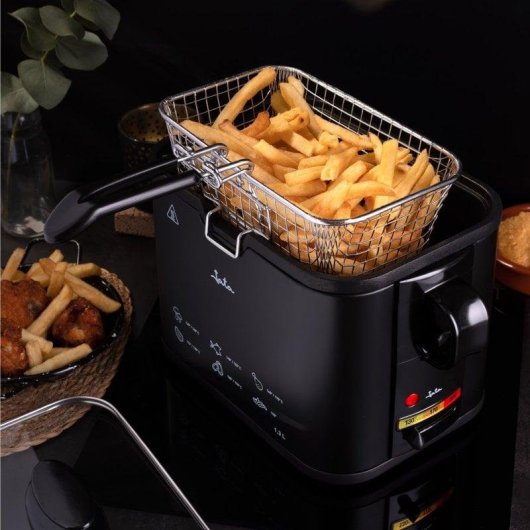 Friteuse Jata FR5600 1,3L 1000W Noir Compacte Antiadhésive