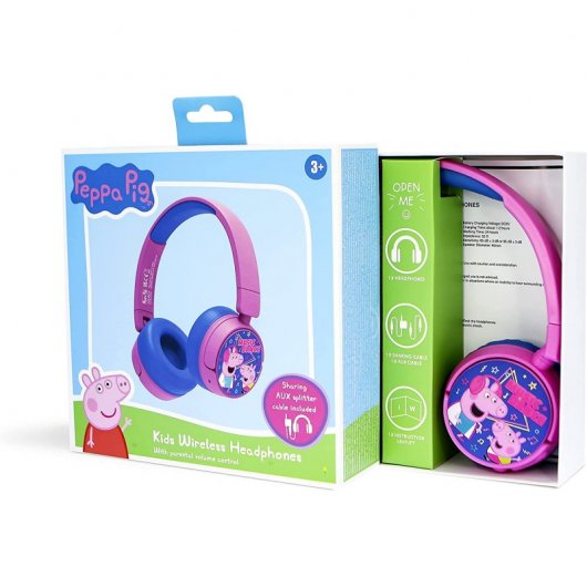 OTL Technologies Peppa Pig Auriculares Infantiles Inalámbricos Plegables