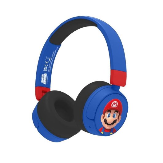 Casque Blade Super Mario sans fil et filaire Bluetooth Gaming Enfant Pliable Bleu Rouge