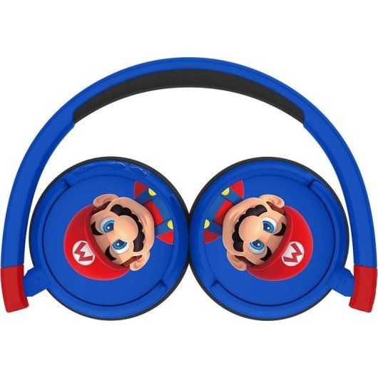 Casque Blade Super Mario sans fil et filaire Bluetooth Gaming Enfant Pliable Bleu Rouge