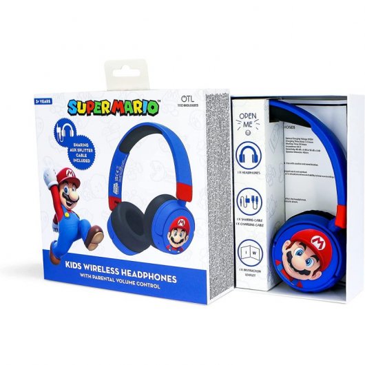 OTL Technologies Super Mario Faltbare kabellose Kinderkopfhörer