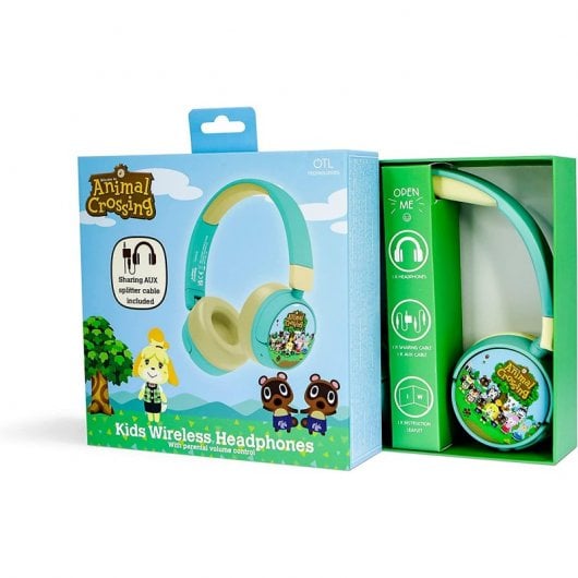 Cuffie per bambini wireless pieghevoli Animal Crossing di OTL Technologies