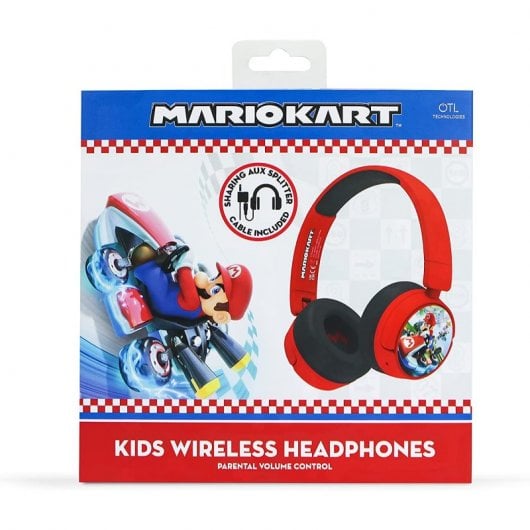 OTL Technologies Mario Kart Auriculares Infantiles Inalámbricos Plegables