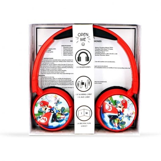 OTL Technologies Mario Kart Auriculares Infantiles Inalámbricos Plegables