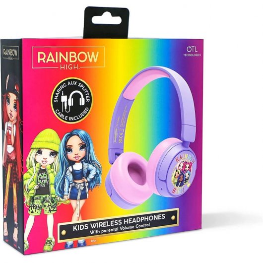OTL Technologies Rainbow High Auriculares Infantiles Inalámbricos Plegables
