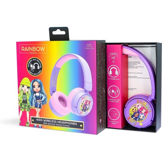 OTL Technologies Rainbow High Auriculares Infantiles Inalámbricos Plegables