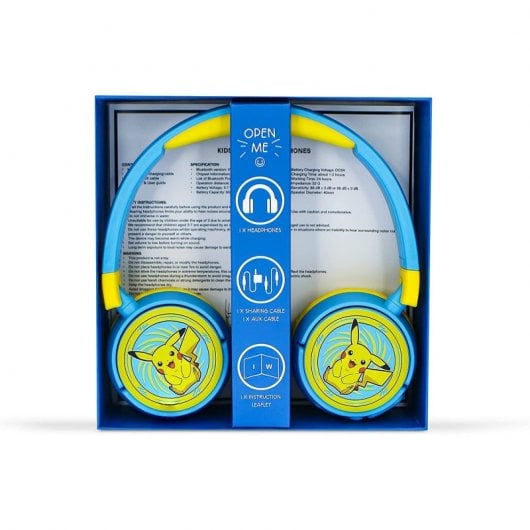 OTL Technologies Casque sans fil pliable pour enfants Pokemon Pikachu