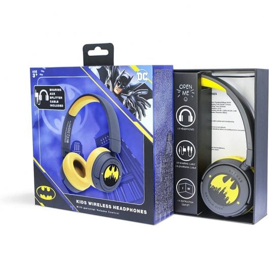 OTL Technologies Batman Gotham City Auscultadores Infantis Sem Fios Dobráveis