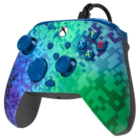 PDP Rematch Glitch Green Comando com Cabo para Xbox X/S/One/PC
