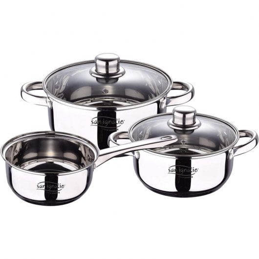 San Ingnacio Cassel Batería de Cocina 5 Piezas Acero Inoxidable