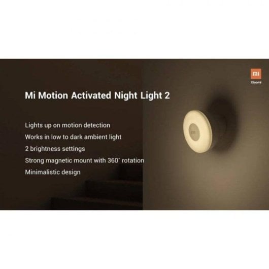 Luce notturna Xiaomi Mi Motion-Activated Night Light 2 Bluetooth sensore 360 gradi luce calda regolabile