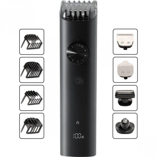 Tondeuse Multifonction Xiaomi Grooming Kit Pro Sans Fil 90min Résistant à l’Eau 40 Réglages 4 Sabots Charge Rapide