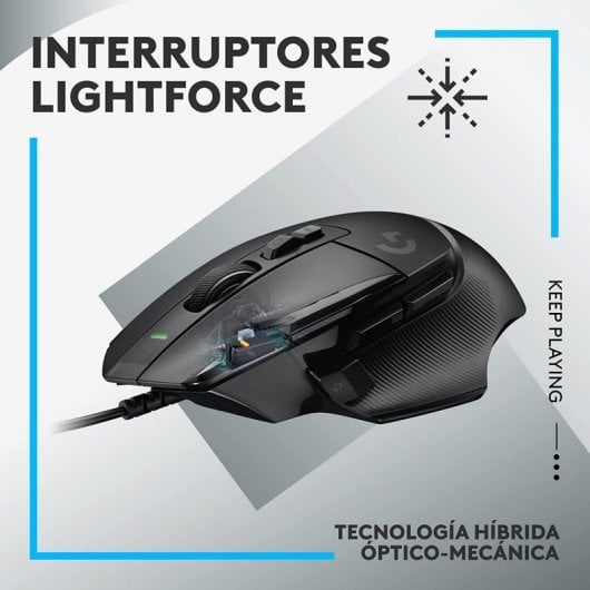 Logitech Pack G G502 X Ratón Gaming Negro 25600 DPI + G815 Teclado Mecánico Gaming RGB GL Táctil