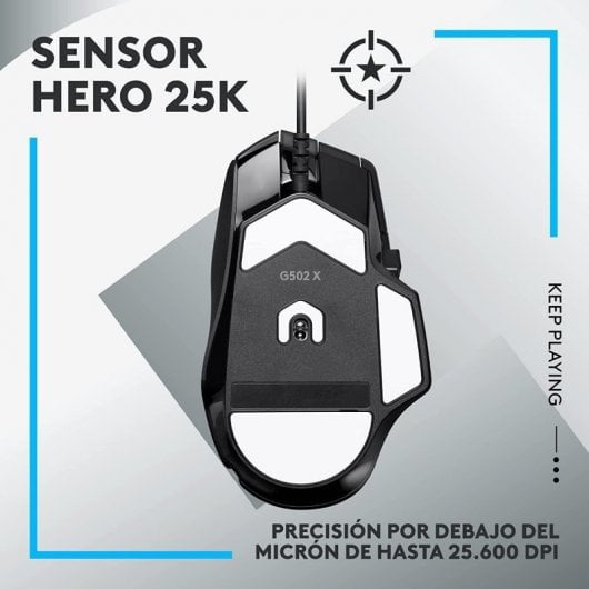 Logitech Pack G G502 X Ratón Gaming Negro 25600 DPI + G815 Teclado Mecánico Gaming RGB GL Táctil