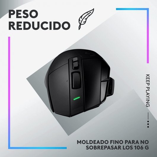 Logitech G502 X Plus Mouse wireless RGB nero 25600 DPI + pad con ricarica wireless Powerplay