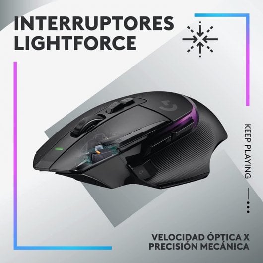 Logitech G502 X Plus RGB Kabellose Maus Schwarz 25600DPI + Powerplay Kabelloses Lademauspad