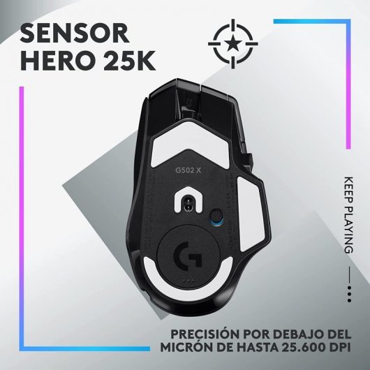 Logitech G502 X Plus RGB Kabellose Maus Schwarz 25600DPI + Powerplay Kabelloses Lademauspad