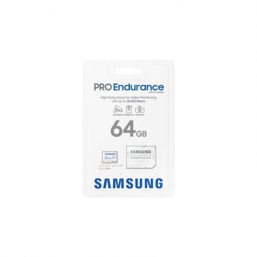 Samsung PRO Endurance microSDXC 64 Go UHS-I V10 Classe 10 avec adaptateur