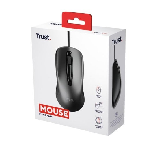 Trust Basics Ratón Óptico 1200DPI Negro