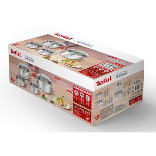 Conjunto de panelas Tefal Duetto G719S7 4 peças de aço inoxidável