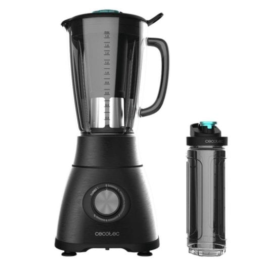 Frullatore Cecotec Power Black Titanium 1800 Go 1.8L 1800W 6 Lame Titanio Filtro Bottiglia Portatile