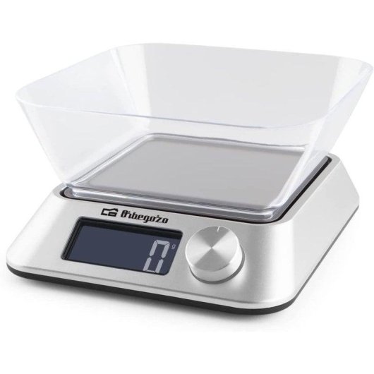 Báscula de cocina electrónica Orbegozo PC 1030 5 kg Plata