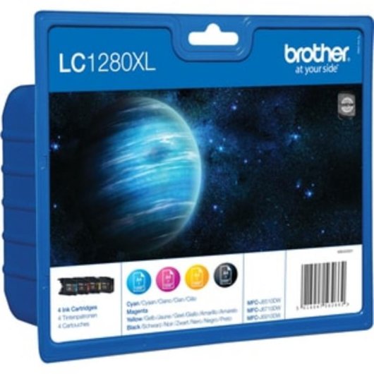 Cartucho de Tinta Brother LC1280XLVALBP XL MultiPack Negro/Cian/Magenta/Amarillo