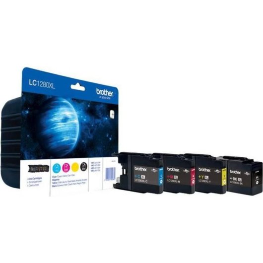 Cartouche d'encre Brother LC1280XLVALBP XL MultiPack Noir/Cyan/Magenta/Jaune