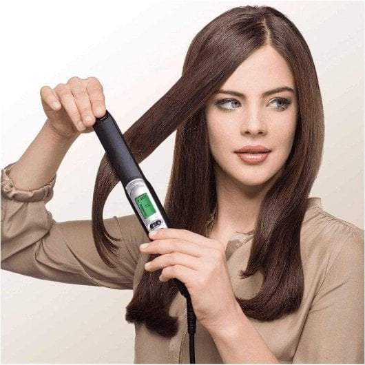 Keramik-Glätteisen Braun Satin Hair 7 ST710 200°C 9 Temperaturstufen Ionen Schwimmende Platten Schwarz