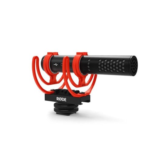 Microphone Rode VideoMic GO II USB supercardioïde ultra-léger avec support antichoc