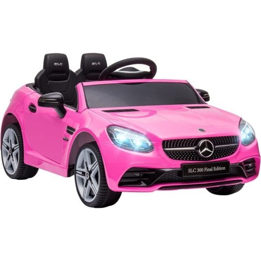 Aiyaplay Coche Eléctrico Mercedes SLC 300 con Licencia 12V Rosa