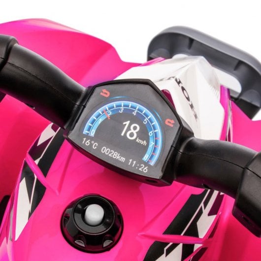 Aiyaplay Quad Eléctrico Honda con Licencia 6V Rosa para Niños 18-36 Meses