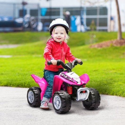Aiyaplay Quad Eléctrico Honda con Licencia 6V Rosa para Niños 18-36 Meses